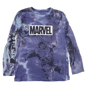 Marvel Shirt Youth LG Tie‎ Dye Hulk Thor Spider-Man Comic Superhero Long Sleeve